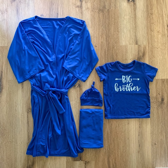 Other - Mommy & Me Swaddle/Robe/Shirt Set